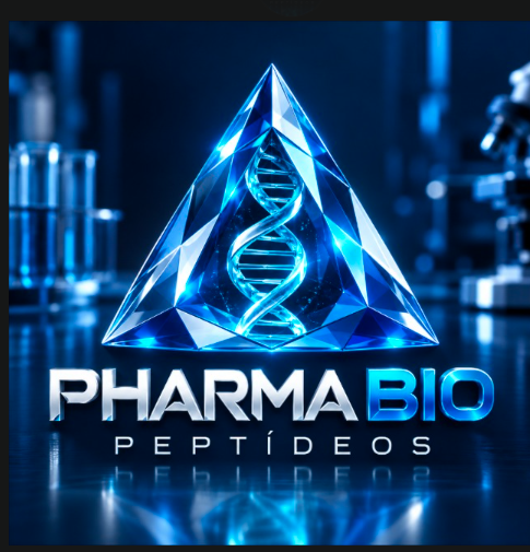 Prisma de cristal com hélice de DNA, símbolo da Pharma Bio